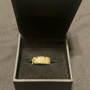 Size 9 Real 10k golden nugget ring